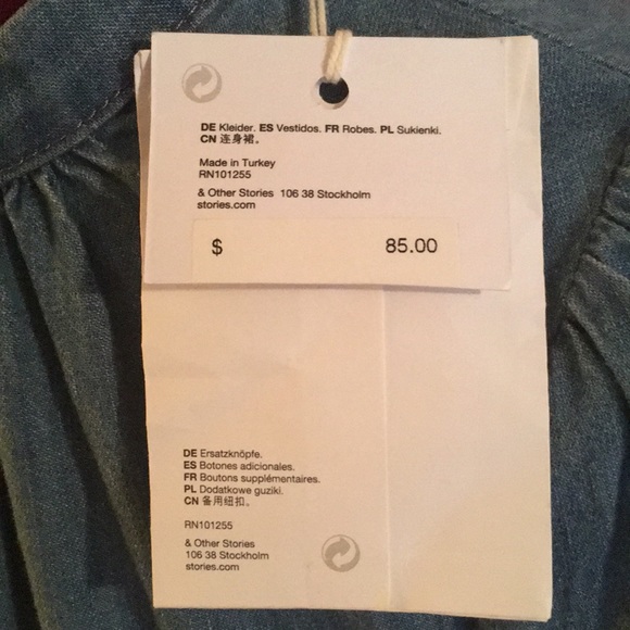 NWT & Other Stories Chambray/Denim Fit & Flare - Picture 4 of 8